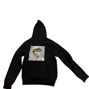 Black Graphic Hoodie Sweater